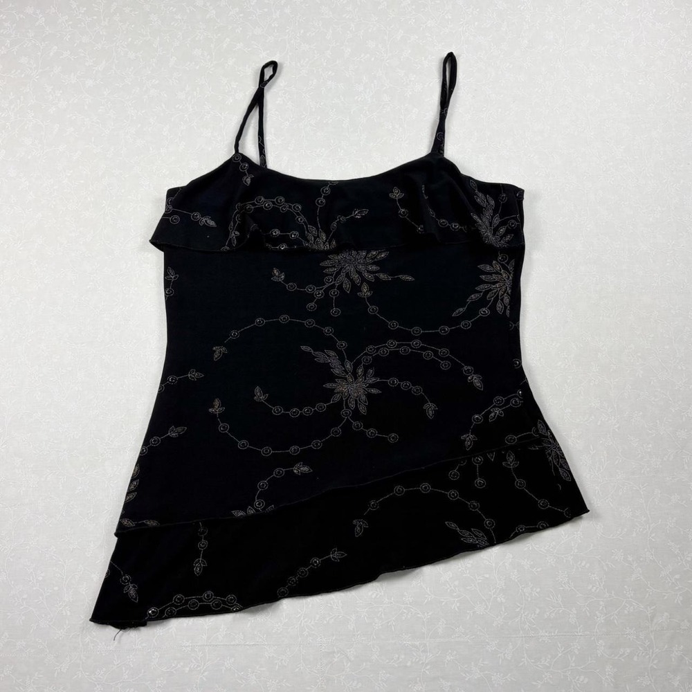Vintage A.BYER Whimsygoth Asymmetrical Cami Top — Size L